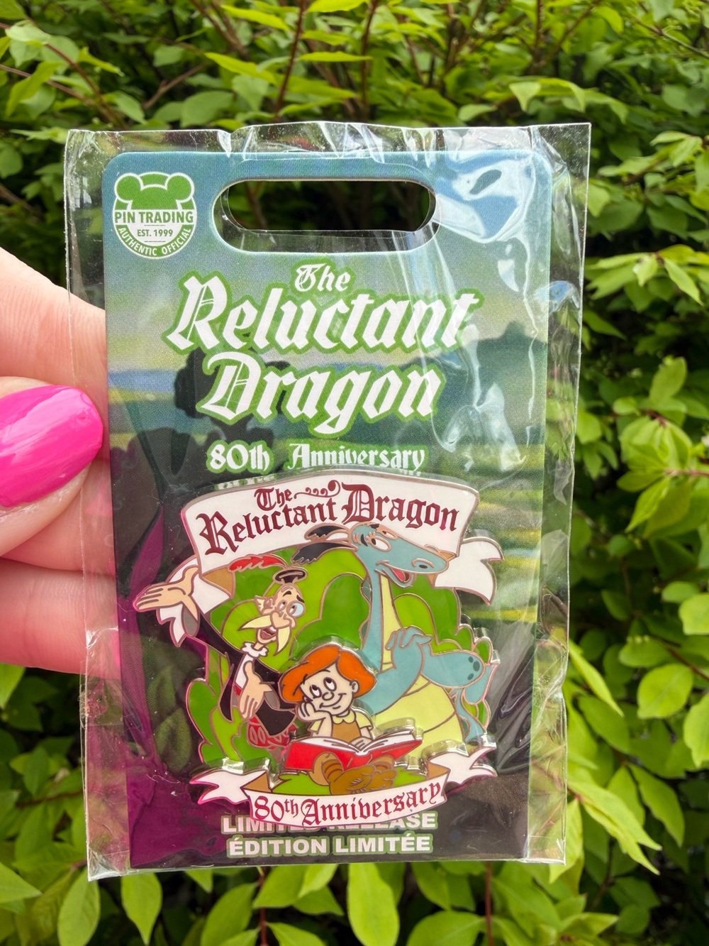 Disney The Reluctant Dragon 80th Anniversary Limited Release Pin - New